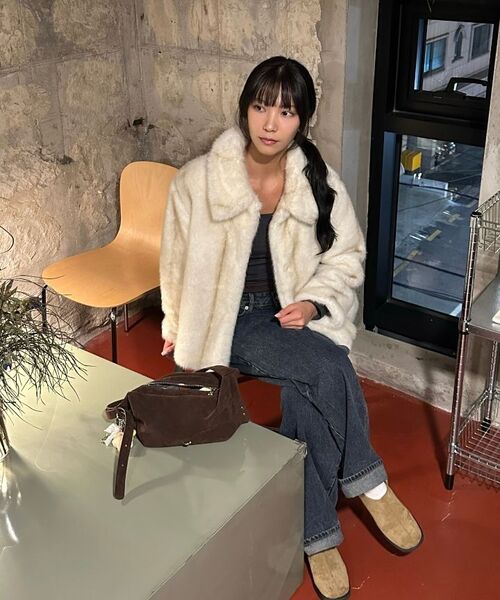 ULIFEZIP（ユーライフジー）の「ベーシックスタンダードワイドデニムウィメンズパンツ5カラー[ULZD_1001]（デニムパンツ・レディース・ライトブルー/ブルー/ブラック/ダークブルー/ネイビー/ノンウォッシュ/グレー・SMALL/MEDIUM/LARGE/X-LARGE/X-SMALL）」の16枚目の写真