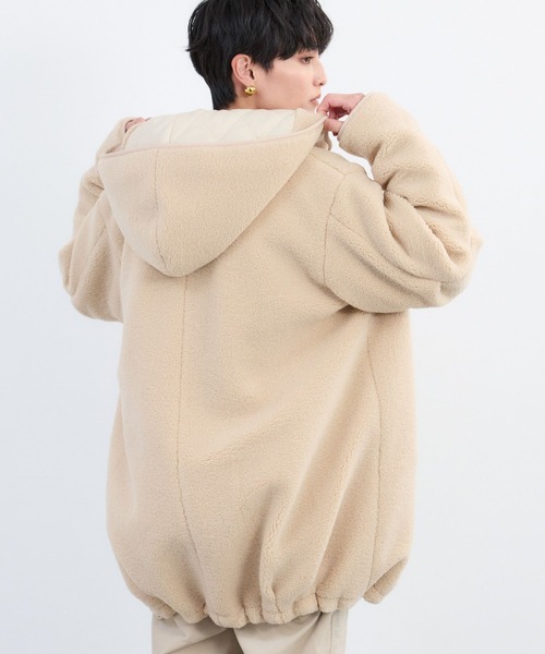 BARNYARDSTORM（バンヤードストーム）の「BARNYARDSTORM /  ボアフーディーコート（その他アウター・レディース・オフホワイト/チャコール/ベージュ・FREE）」の13枚目の写真