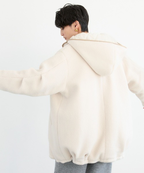 BARNYARDSTORM（バンヤードストーム）の「BARNYARDSTORM /  ボアフーディーコート（その他アウター・レディース・オフホワイト/チャコール/ベージュ・FREE）」の16枚目の写真