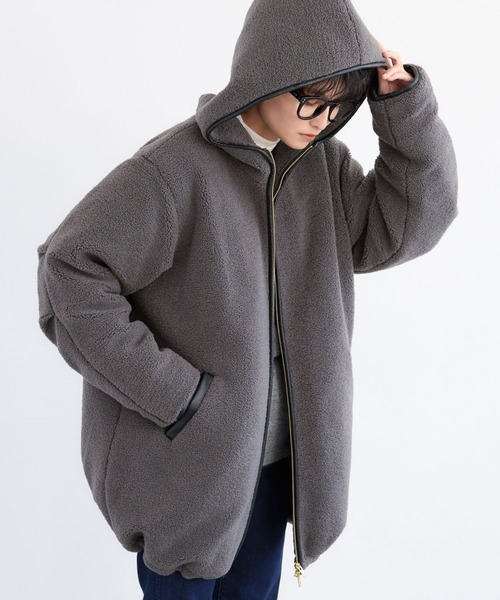 BARNYARDSTORM（バンヤードストーム）の「BARNYARDSTORM /  ボアフーディーコート（その他アウター・レディース・オフホワイト/チャコール/ベージュ・FREE）」の11枚目の写真