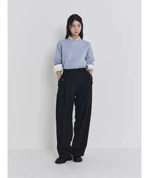 POKER FACE（ポーカーフェイス）の「(W) STRIPE WOOL PANTS DARK NAVY（スラックス）」