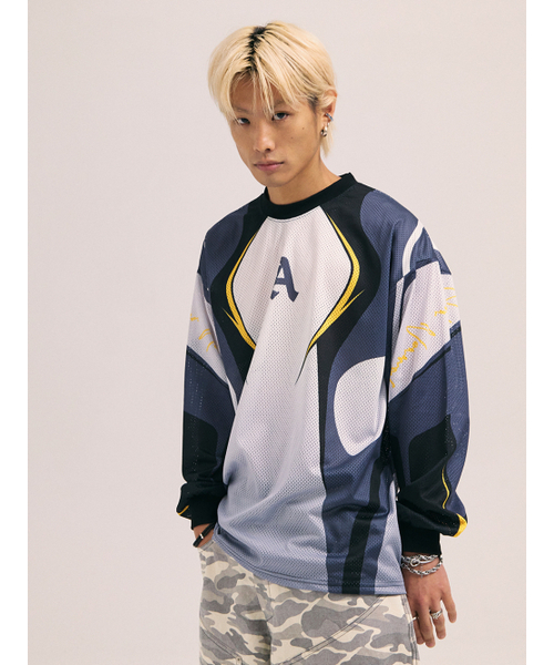 AKECII(アケシ)の「スピディメッシュジャージロングスリーブ-グレー(Tシャツ/カットソー・メンズ・その他・MEDIUM/LARGE)」の4枚目の写真