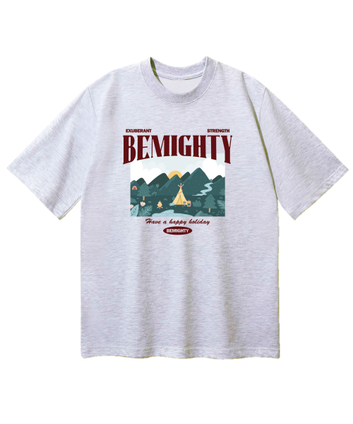 BEMIGHTY（ビーマイティー）の「マウンテンキャンプ オーバーサイズ 半袖Tシャツ [ダークグレー]（Tシャツ/カットソー・メンズ・その他・LARGE/X-LARGE/XX-LARGE）」の2枚目の写真