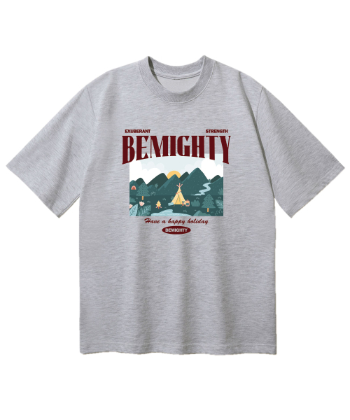 BEMIGHTY（ビーマイティー）の「マウンテンキャンプ オーバーサイズ 半袖Tシャツ [ダークグレー]（Tシャツ/カットソー・メンズ・その他・LARGE/X-LARGE/XX-LARGE）」の3枚目の写真