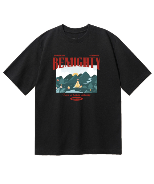 BEMIGHTY（ビーマイティー）の「マウンテンキャンプ オーバーサイズ 半袖Tシャツ [ダークグレー]（Tシャツ/カットソー・メンズ・その他・LARGE/X-LARGE/XX-LARGE）」の6枚目の写真
