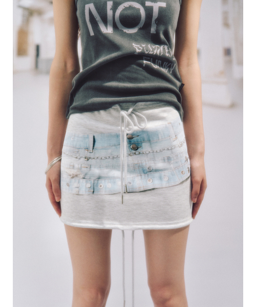 SOMSOC(ソムソック)の「NITH 2WAY PRINTED TOP_WM.GREY(Tシャツ/カットソー・レディース・その他・FREE)」の3枚目の写真