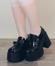 LAFARY（ラファリー）の「ロゴリボン厚底ローファー（ローファー）」