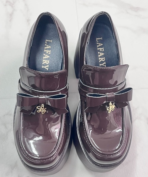 LAFARY(ラファリー)の「ロゴリボン厚底ローファー(ローファー・レディース・ブラウン/ブラック・MEDIUM/LARGE)」の11枚目の写真