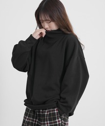 En serio TOKYO（エンソリオトーキョー）の「裏起毛無地ドルマンハイネックトレーナー（スウェット）」