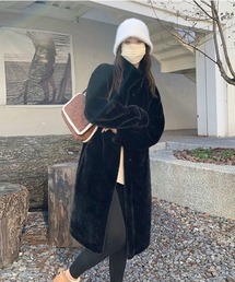 H BEAUTY&YOUTH　黒 チェスターコート オーバーサイズ BEAUTY＆YOUTH UNITED ARROWS チェスターコート X-LARGE モカ メンズ