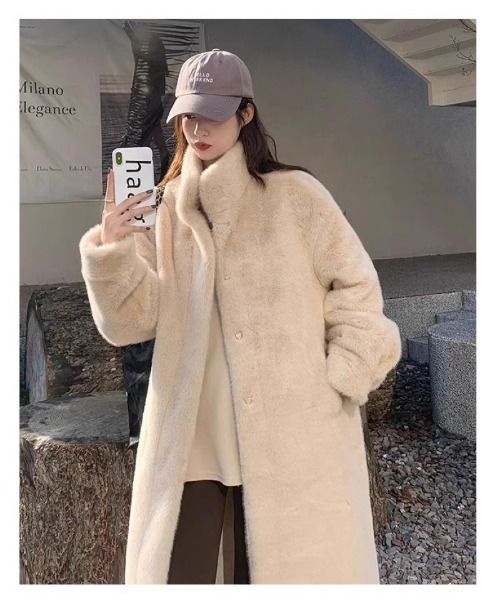 Ritzy(リッツィー)の「もこもこ オーバーサイズ 中綿チェスターコート(チェスターコート・レディース・ベージュ/モカ/ホワイト/ブラック・M)」の14枚目の写真