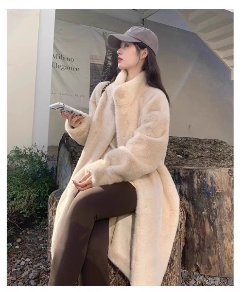 Ritzy(リッツィー)の「もこもこ オーバーサイズ 中綿チェスターコート(チェスターコート・レディース・ベージュ/モカ/ホワイト/ブラック・M)」の17枚目の写真