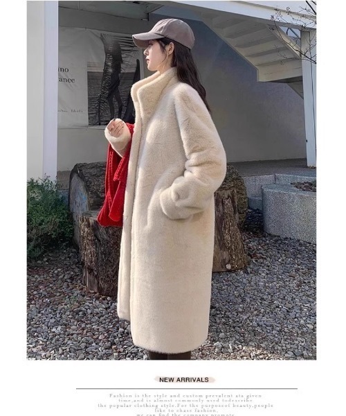 Ritzy(リッツィー)の「もこもこ オーバーサイズ 中綿チェスターコート(チェスターコート・レディース・ベージュ/モカ/ホワイト/ブラック・M)」の21枚目の写真