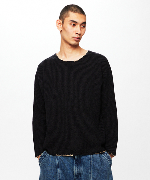 J.S.Homestead / ブランケット ステッチ リブ ニット（ニット/セーター