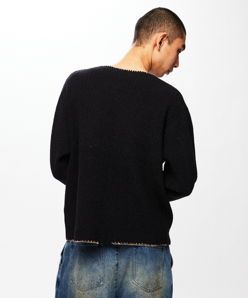 J.S.Homestead / ブランケット ステッチ リブ ニット（ニット/セーター