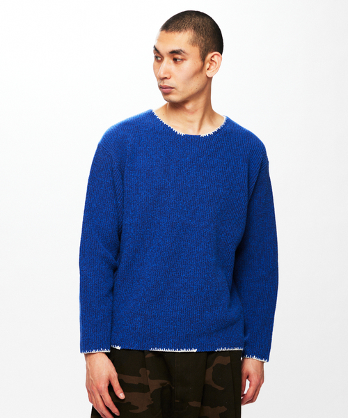 J．S．ホームステッド（J．S．stead）/J．S．stead / ブランケット ステッチ リブ ニット J.S.Homestead / ブランケット ステッチ リブ ニット（ニット/セーター