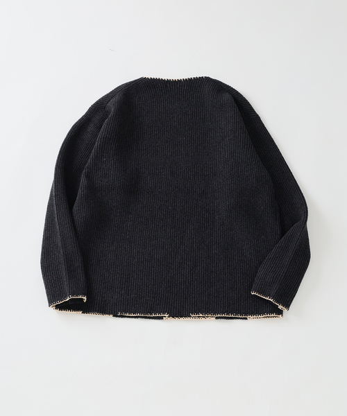 JOURNAL STANDARD J.S HOMESTEAD（ジャーナルスタンダードホームステッド）の「J.S.Homestead / ブランケット ステッチ リブ ニット（ニット/セーター・メンズ・ブラック系その他/アイボリー/ブルー系その他・MEDIUM/LARGE）」の21枚目の写真