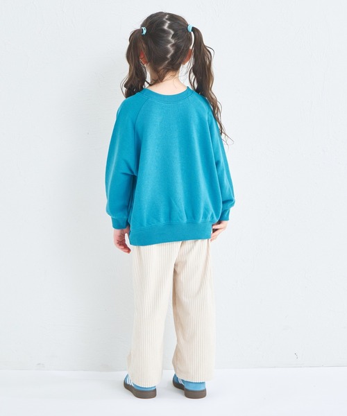 pairmanon（ペアマノン）の「【リンクコーデ】ガールズ 前後2WAY 英字ロゴ トレーナー（スウェット・キッズ・アイボリー/ブルー/ピンク・90/150/140/130/120/110/100）」の20枚目の写真