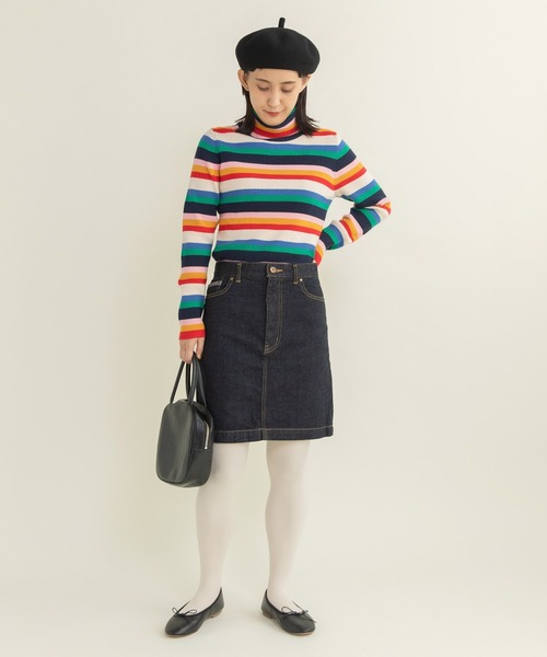 My Fav. CHILD WOMAN（マイファブチャイルドウーマン）の「11.36OZムラ糸デニム ミニスカート（デニムスカート・レディース・ネイビー・38/36）」の6枚目の写真