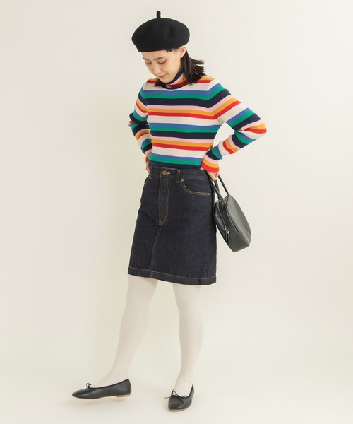 My Fav. CHILD WOMAN（マイファブチャイルドウーマン）の「11.36OZムラ糸デニム ミニスカート（デニムスカート・レディース・ネイビー・38/36）」の7枚目の写真