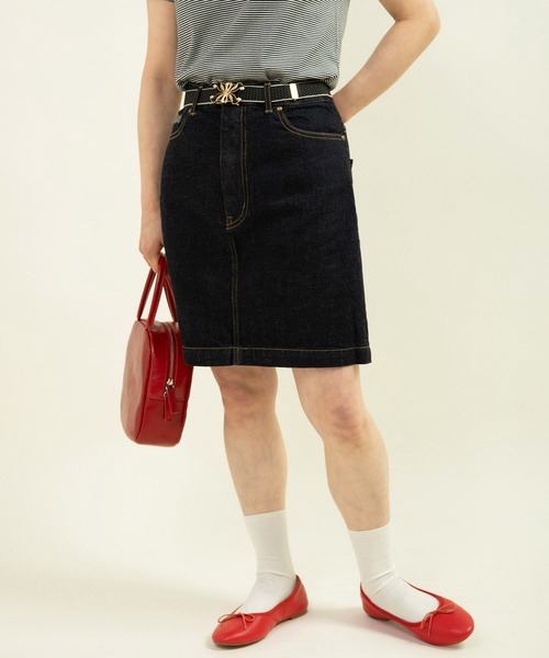 My Fav. CHILD WOMAN（マイファブチャイルドウーマン）の「11.36OZムラ糸デニム ミニスカート（デニムスカート・レディース・ネイビー・38/36）」の14枚目の写真