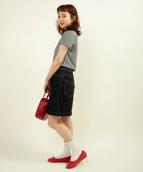 My Fav. CHILD WOMAN（マイファブチャイルドウーマン）の「11.36OZムラ糸デニム ミニスカート（デニムスカート・レディース・ネイビー・38/36）」の16枚目の写真