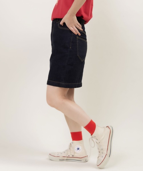 My Fav. CHILD WOMAN（マイファブチャイルドウーマン）の「11.36OZムラ糸デニム ミニスカート（デニムスカート・レディース・ネイビー・38/36）」の22枚目の写真
