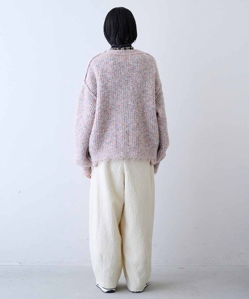MEDE19F(メデジュウキュウ)の「MEDE19F 起毛ミックスリバーシブルニットカーディガン(カーディガン/ボレロ・レディース・パープル系その他/ピンク系その他・LL/L/M)」の18枚目の写真