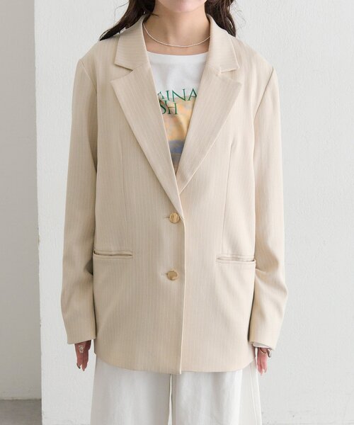 セール】ストライプテーラードジャケット（テーラードジャケット