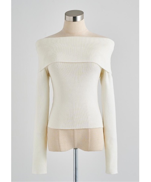 LUDICRUM(ルーディクルム)の「Off shoulder knit top(ニット/セーター・レディース・アイボリー/ブラック/ボルドー・FREE)」の15枚目の写真