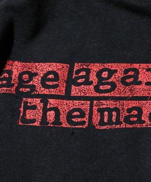 THRIFTY LOOK(スリフティールック)の「THRIFTY LOOK / スリフティールック WORN-OUT 'RAGE AGAINST THE MACHINE' HOODIE レイジアゲインストザマシーン(パーカー・メンズ・ブラック/マルーン・LARGE/X-LARGE)」の7枚目の写真