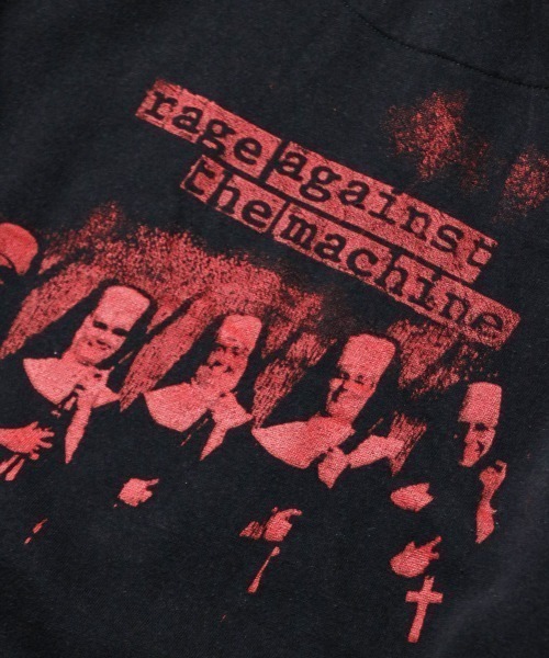THRIFTY LOOK(スリフティールック)の「THRIFTY LOOK / スリフティールック WORN-OUT 'RAGE AGAINST THE MACHINE' HOODIE レイジアゲインストザマシーン(パーカー・メンズ・ブラック/マルーン・LARGE/X-LARGE)」の12枚目の写真