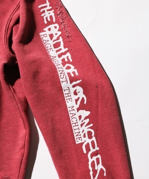 THRIFTY LOOK(スリフティールック)の「THRIFTY LOOK / スリフティールック WORN-OUT 'RAGE AGAINST THE MACHINE' HOODIE レイジアゲインストザマシーン(パーカー・メンズ・ブラック/マルーン・LARGE/X-LARGE)」の19枚目の写真