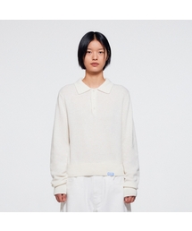 ERA（エラ）の「WOMEN WOOL BLEND POLO SWEATER - WHITE（ニット/セーター）」