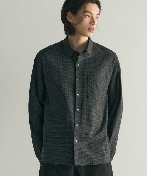ROTEMBER（ローテンバー）の「ピクセルクロップチェックシャツ[チャコール]（シャツ/ブラウス・メンズ・その他・MEDIUM/LARGE/X-LARGE）」の4枚目の写真