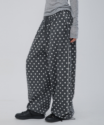 CHICKS（チックス）の「ドットラインワイドストリングパンツチャコール（スウェットパンツ）」