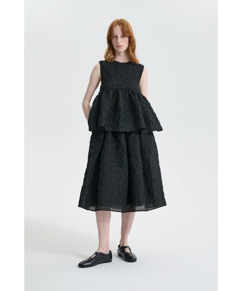CECILIE BAHNSEN(セシリー バンセン)の「SLEEVELESS TOP WITH TIED RACER BACK(シャツ/ブラウス・レディース・ブラック・8/6)」の2枚目の写真