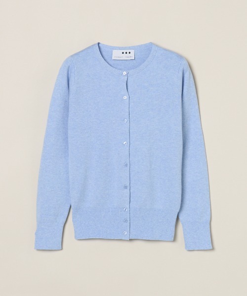 three dots(スリードッツ)の「コットンメランジ クルーネックカーディガン(カーディガン/ボレロ・レディース・ブルー系その他2/ブルー系その他/レッド系その他・SMALL/MEDIUM)」の3枚目の写真