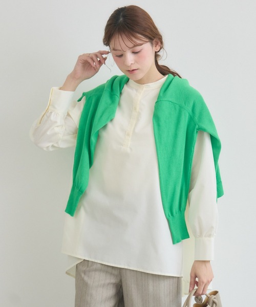 KATHARINE ROSS（キャサリンロス）の「【KATHARINE ROSS】レイヤードシャツ（シャツ/ブラウス・レディース・ライトグレー/オフホワイト/ブルー・MEDIUM）」の6枚目の写真