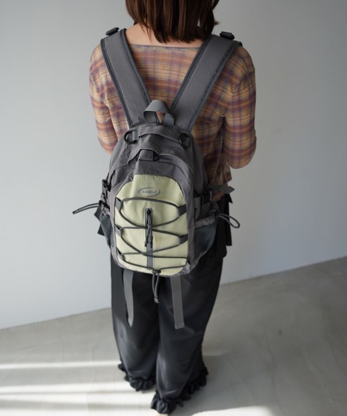 SANSeLF(サンセルフ)の「【SANSeLF】コンパクトフロントコードバックパック saa26s005(バックパック/リュック・レディース・ブラック/パープル/ライトグリーン・FREE)」の11枚目の写真