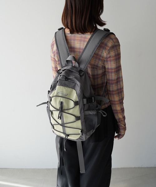 SANSeLF(サンセルフ)の「【SANSeLF】コンパクトフロントコードバックパック saa26s005(バックパック/リュック・レディース・ブラック/パープル/ライトグリーン・FREE)」の12枚目の写真