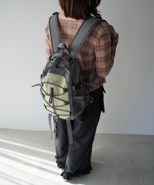 SANSeLF(サンセルフ)の「【SANSeLF】コンパクトフロントコードバックパック saa26s005(バックパック/リュック・レディース・ブラック/パープル/ライトグリーン・FREE)」の13枚目の写真