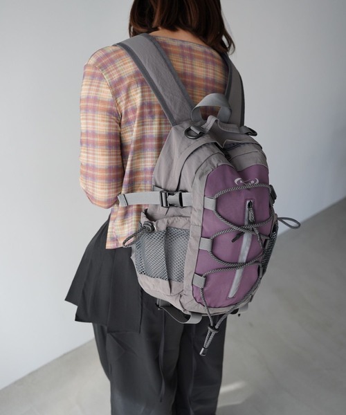 SANSeLF(サンセルフ)の「【SANSeLF】コンパクトフロントコードバックパック saa26s005(バックパック/リュック・レディース・ブラック/パープル/ライトグリーン・FREE)」の17枚目の写真