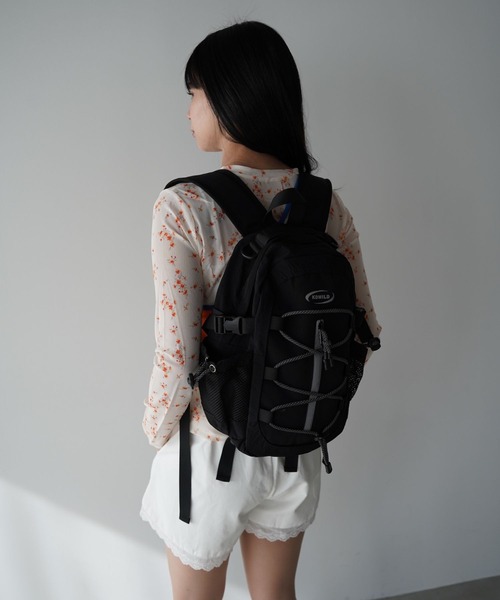 SANSeLF(サンセルフ)の「【SANSeLF】コンパクトフロントコードバックパック saa26s005(バックパック/リュック・レディース・ブラック/パープル/ライトグリーン・FREE)」の8枚目の写真