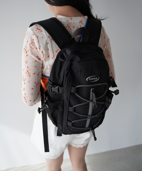 SANSeLF(サンセルフ)の「【SANSeLF】コンパクトフロントコードバックパック saa26s005(バックパック/リュック・レディース・ブラック/パープル/ライトグリーン・FREE)」の4枚目の写真