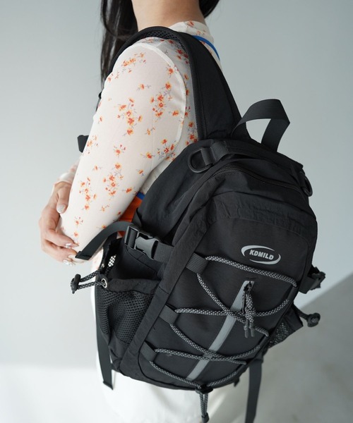 SANSeLF(サンセルフ)の「【SANSeLF】コンパクトフロントコードバックパック saa26s005(バックパック/リュック・レディース・ブラック/パープル/ライトグリーン・FREE)」の6枚目の写真
