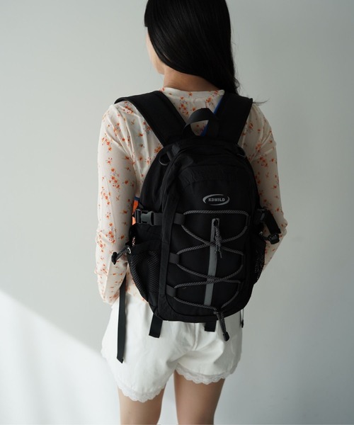 SANSeLF(サンセルフ)の「【SANSeLF】コンパクトフロントコードバックパック saa26s005(バックパック/リュック・レディース・ブラック/パープル/ライトグリーン・FREE)」の7枚目の写真
