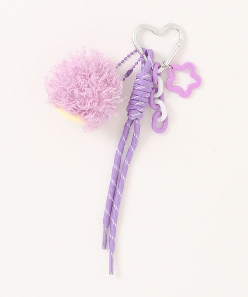 VitaFelice（ヴィータフェリーチェ）の「カラフルモンスター ファーキーホルダー（コードストラップ付き バッグチャーム）（チャーム・レディース・ブラウン/グリーン/パープル/オレンジ/ブラック/グレー・FREE）」の8枚目の写真