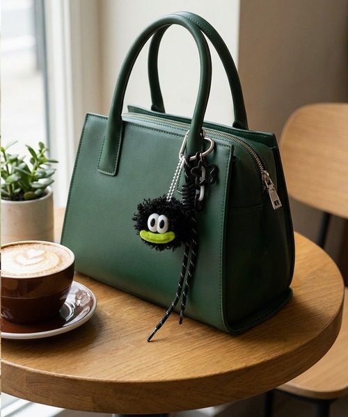 VitaFelice（ヴィータフェリーチェ）の「カラフルモンスター ファーキーホルダー（コードストラップ付き バッグチャーム）（チャーム・レディース・ブラウン/グリーン/パープル/オレンジ/ブラック/グレー・FREE）」の14枚目の写真