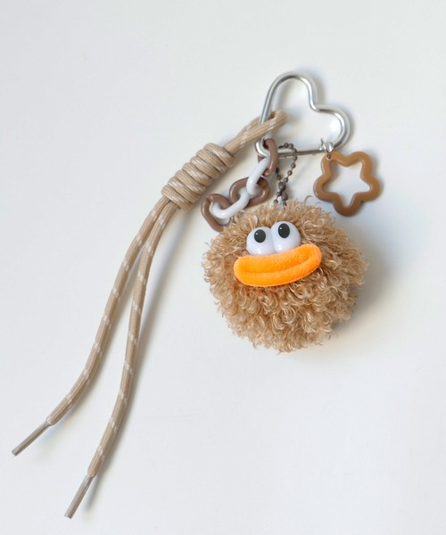 VitaFelice（ヴィータフェリーチェ）の「カラフルモンスター ファーキーホルダー（コードストラップ付き バッグチャーム）（チャーム・レディース・ブラウン/グリーン/パープル/オレンジ/ブラック/グレー・FREE）」の18枚目の写真